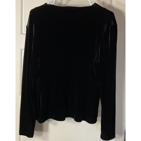 Kay Celine Black Velvet Embroidered Long Sleeve Party, Festive Jacket S - Picture 3 of 5